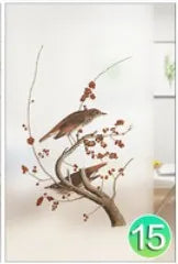 Custom Glass Films Window Film Electrostatic Frosted Flower Bird Glass Stickers For Kitchen Bathroom Bedroom Office Home Decor