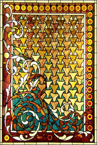 Custom Size Stained Glass Window Film Decorative Frosted Privacy Sticker Non Adhesive Static Cling Removable Retro Village Life