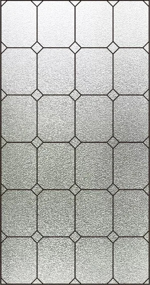 Custom Size Stained Glass Window Film Frosted No Glue Static Cling Privacy Sticker For Home Decoration For Kitchen Door Bathroom