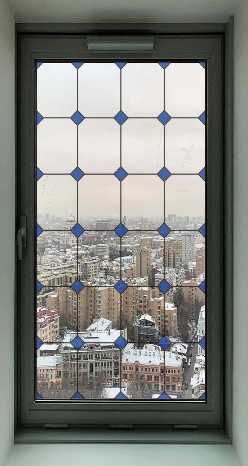 2 Double Sided Glass Door Window Sticker,Decals Glass Window Film,Alert Birds,Dogs,Kids,Guests.Warn Protect Safety Static Cling