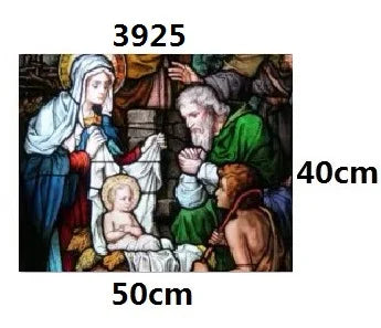 Custom size Stained Glass Window Film Jesus Virgin Mary,Home decor Frosted foil door stickers ,PVC self-adhesive poster