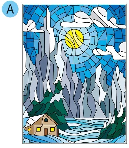 Custom Size Glass Films Window film Static Cling Reusable Water-Proof Private Protection Stained Glass