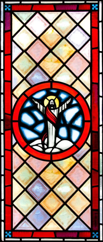 Window Film Frosted Stained Glass Films,Customized Religious Symbols Cross Christ Picture,Static Cling Sticker For Door Glass