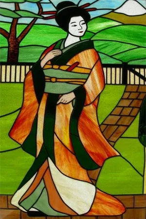 Frosted Stained Glass Window Film, Custom Size, Static Cling, People Girls Angel Sticker, Room, Kitchen, Office, Home Decor