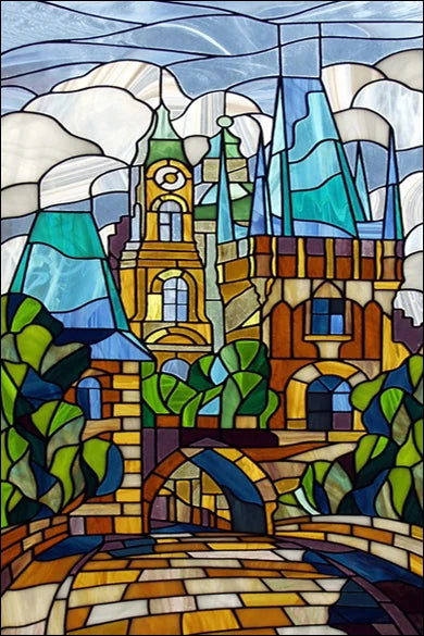 Stained Glass Wndow Film Frosted Glass Sticker Forest Custom Size Princess Prince For Kids Room Door Light Box Poster Home Decor