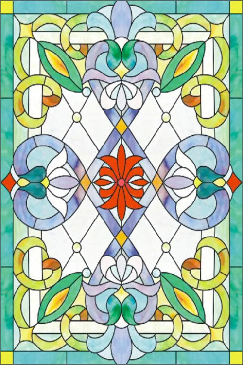 Window Film Frosted Stained Glass Films,Customized Church Home Foil Door Stickers Satic Cling For Bathroom Kitchen Door Skylight