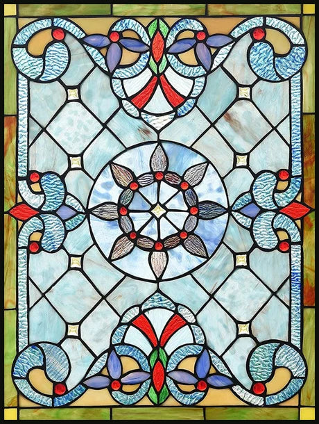 Window Film Frosted Stained Glass Films Customized Victorian-style Static Cling Sticker Kitchen Bathroom Substitute for Curtains