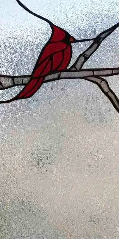 Window Film Stained Glass Films Frosted Static Cling Light-transparent Privacy Glass Sticker Home Decor 3D Material,Tree Bird