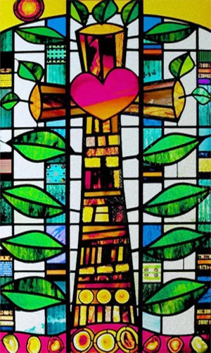 Custom size Glass Films,Stained Glass Stickers Static Cling,Frosted Privacy Print Flower,Tree,Rivers For Window Door Home Decor