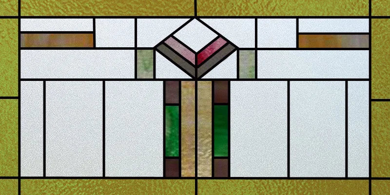 Custom Size Window Film, Stained Glass, Decorative Retro Window Sticker, Privacy Frosted Static Cling, Home Decal