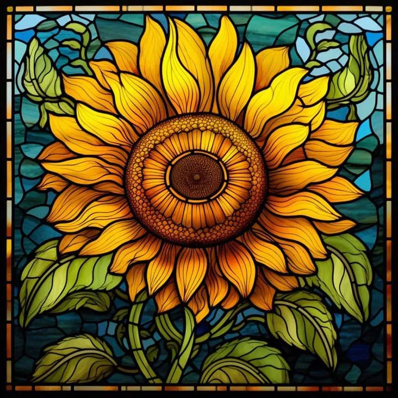 Custom size Window Film Stained Glass Films Frosted Privacy Static Cling Sunflower Sticker Bathroom Skylight Decor