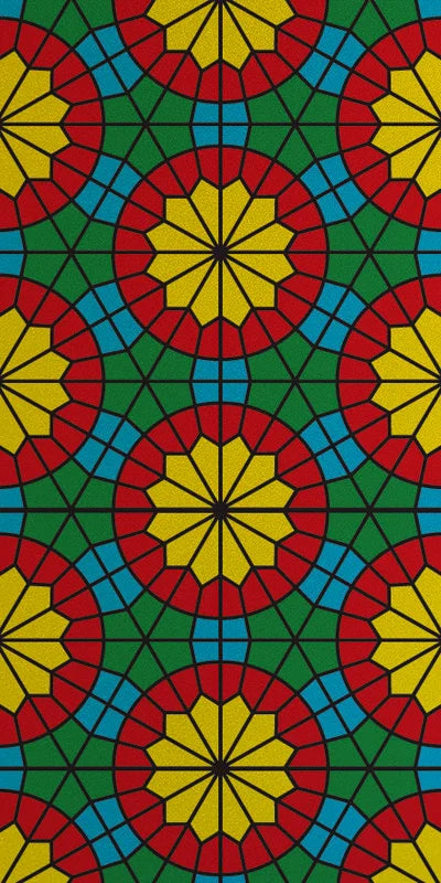 Frosted Stained Glass Window Film, Reusable Window Covering, Sun Catcher, Mosaic Rainbow Color, Privacy, Home-Decor