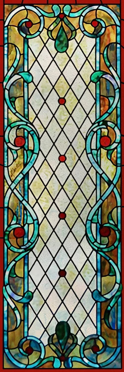 Custom Size Window Glass Films ,Privacy Window Stickers 3D Frosted Glass Film Prairie School Style Decorative Static Cling