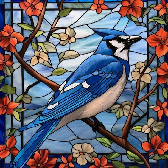 Custom size Window Film Stained Glass Films Frosted Privacy Static Cling Retro Bird Peacock Sticker Bathroom Skylight Decor