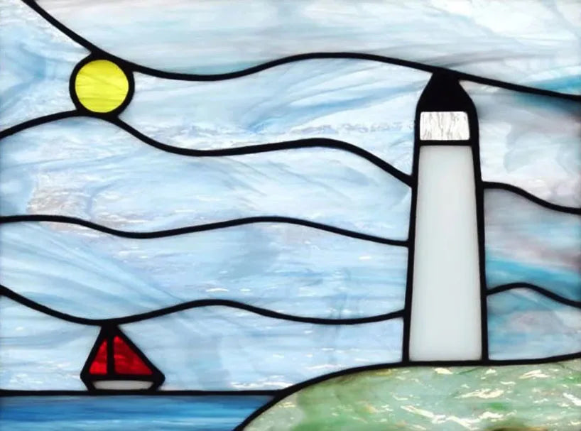 Glass Films Window Sticker Static Cling Frosted Home Decor Private Tint-Film For Door Window Cabinet Wardrobe Lighthouse