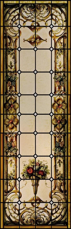 Custom Size Window Film, Stained Glass Films, Frosted Privacy, Retro Church Style, Colorful Door Sticker, Shower, Bathroom