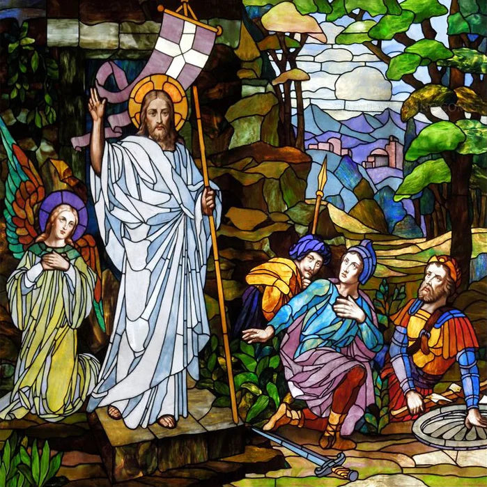 Custom Frosted Stained Glass Window Film,Static Cling Reusable,Jesus Christ Angels Virgin Mary Picture Decor Window Treatment