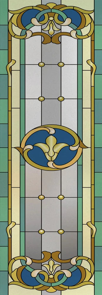 Custom Size Stained Glass Window Film Frosted Privacy Static Cling Geometric Pattern Stickers Shower Kitchen Office Home Decor