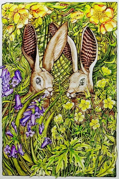 Custom Size Stained Glass Window Film Animal Pattern Rabbit Crow Bird Fox For Rectangular Shape Glass Office Home Decor