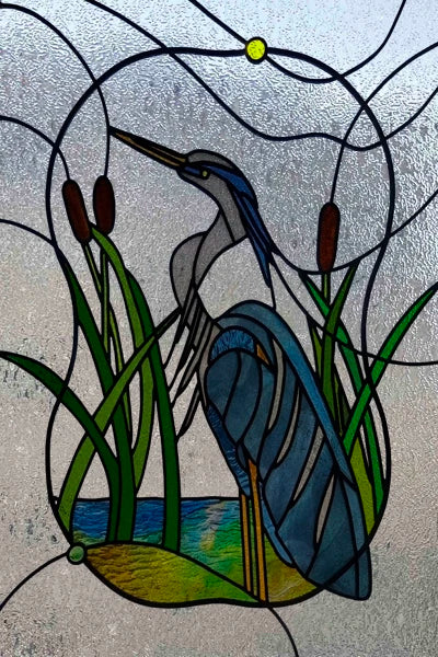 3D Matte Window Film,Stained Glass Decorative Uv Window Sticker,Privacy Frosted Static Cling,Custom size for Glass,Birds,Peacock