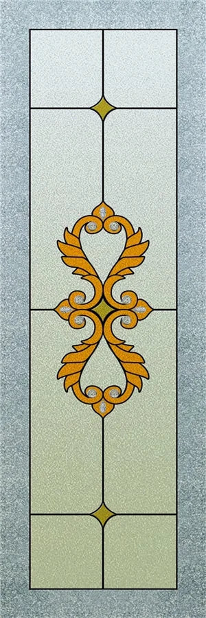 Frosted Stained Glass Window Film, Customized Static Cling,,Privacy, European Style ,For Office, Bathroom Home Decor