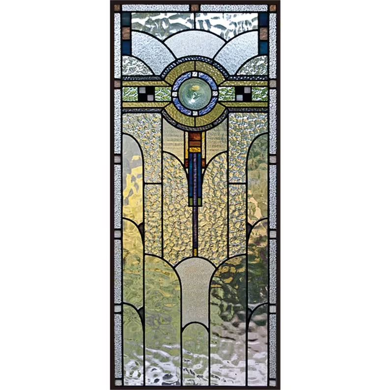 Stained Glass Window Privacy Film Frosted Static Cling Non-Adhesive Glass Cover for Home & Church Decor