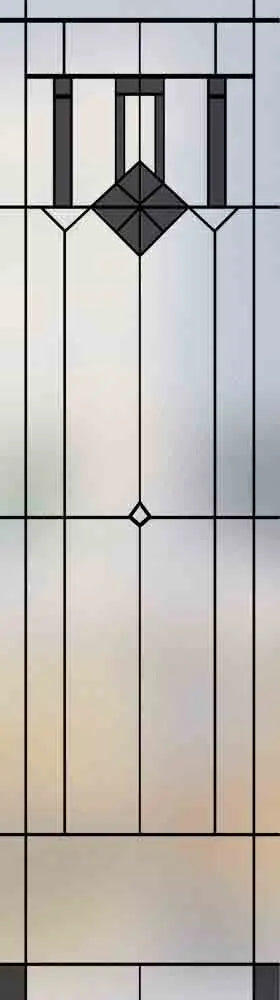 Custom Size Window Glass Films ,Privacy Window Stickers 3D Frosted Glass Film Prairie School Style Decorative Static Cling