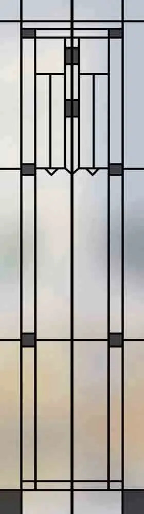 Custom Size Window Glass Films ,Privacy Window Stickers 3D Frosted Glass Film Prairie School Style Decorative Static Cling