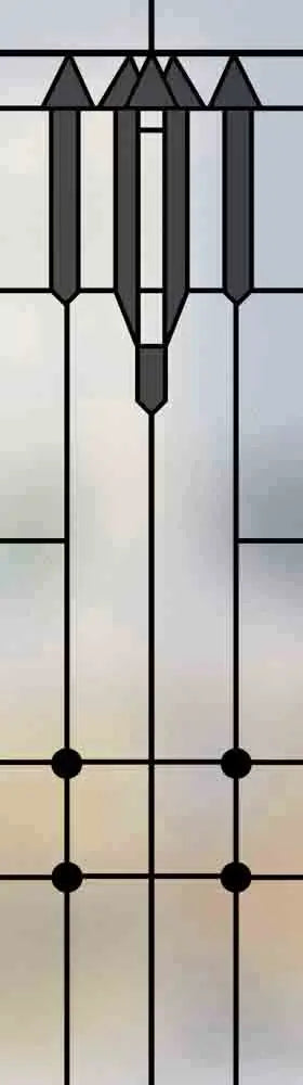 Custom Size Window Glass Films ,Privacy Window Stickers 3D Frosted Glass Film Prairie School Style Decorative Static Cling