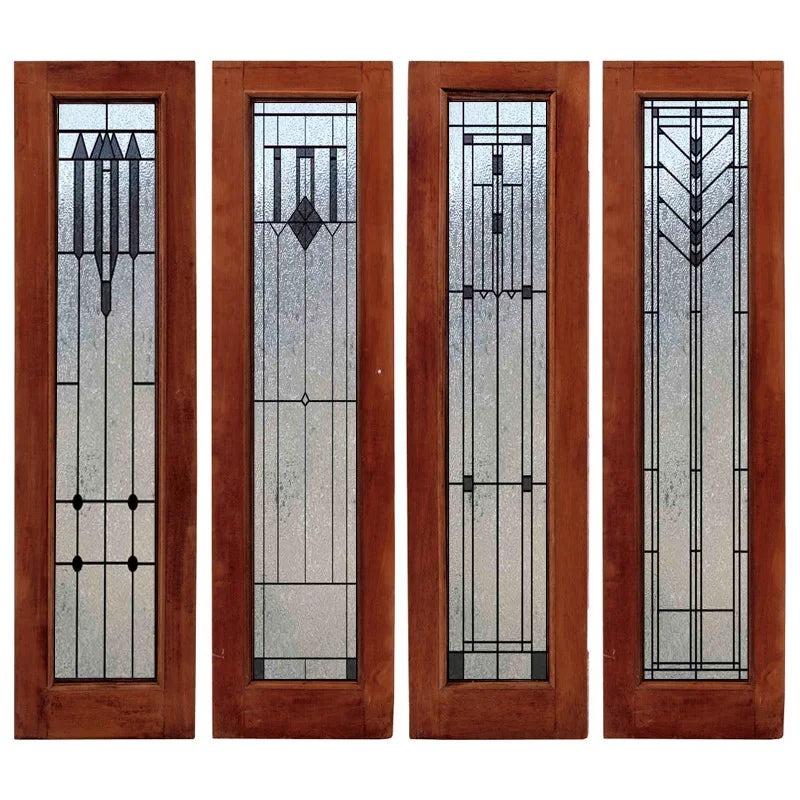 Custom Size Window Glass Films ,Privacy Window Stickers 3D Frosted Glass Film Prairie School Style Decorative Static Cling