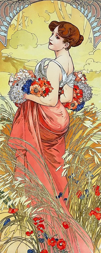 Custom Size Stained Glass Window Film Mucha Stickers Static Cling For Kitchen Bathroom Bedroom Glass Sliding Door Home Decor