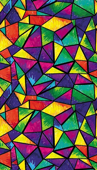 Custom Size Window Film, Stained Glass Stickers, Static Cling, 3D Print Rainbow Mosaic for Window Door, Home Decor