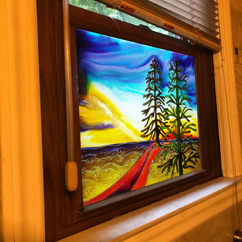 Window Film Stained Glass Films Frosted Privacy Static Cling Sticker Rabbit For Bathroom Cabinet Door Home Decor Skylight Covers