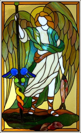 Custom Size Stained Glass Window Film, Static Cling Mermaid /Angel/Jesus Picture For Kitchen Bathroom Bedroom Glass Home Decor