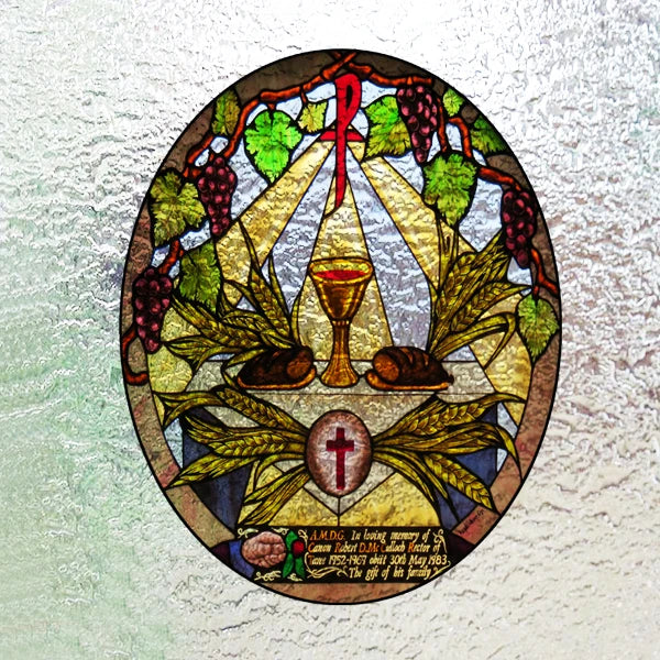 Custom 3D Frosted Stained Glass Window Film, Static Cling,Retro Church Jesus Birds Cat Home Decor Stickers Rose Window Treatment