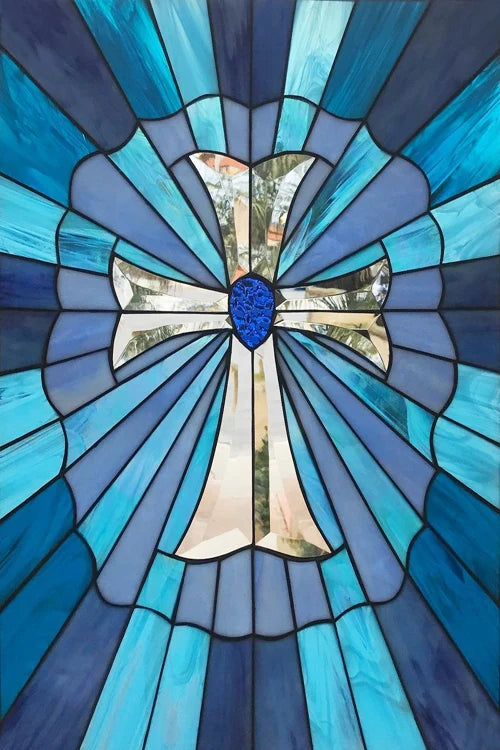 Window Film Frosted Stained Glass Films,Customized Static Cling Church Crosses Picture,Privacy Sticker for Office Home Decor