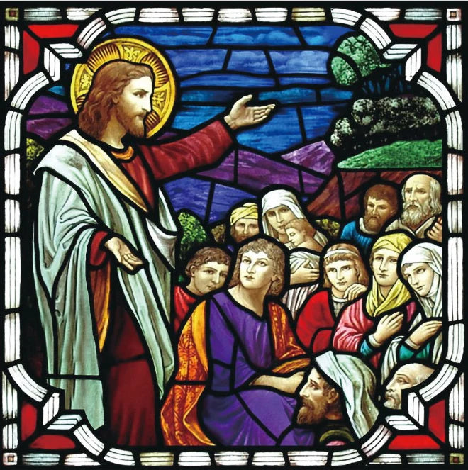 Custom Stained Glass Window Film,PVC Self-Adhesive Window Films,Retro Church Jesus, Home Decor Foil Stickers, Window Treatment