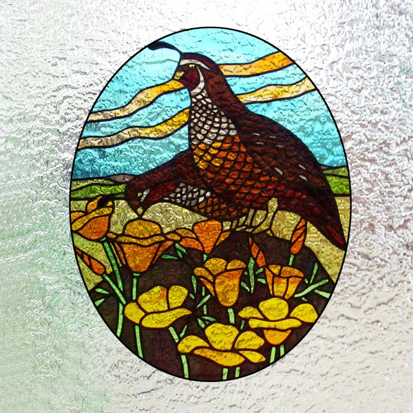 Custom 3D Frosted Stained Glass Window Film, Static Cling,Retro Church Jesus Birds Cat Home Decor Stickers Rose Window Treatment