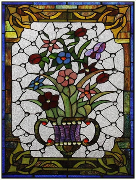 Window Film Frosted Stained Glass Films,Customized Static Cling Sticker,Privacy Protection Reusable Home-Decor Suncatcher