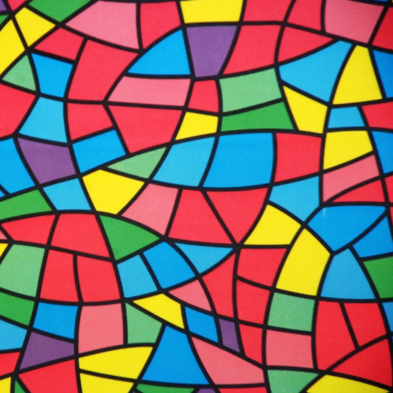 Self-adhesive Stained Glass Films, Window Film, Frosted, Opaque, Privacy Glass, Church Mosaic Pattern Stickers