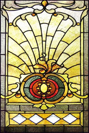 Frosted Stained Glass Window Film, Custom Size Privacy Static Cling, Prairie Style for Kitchen, Bathroom, Office, Skylight