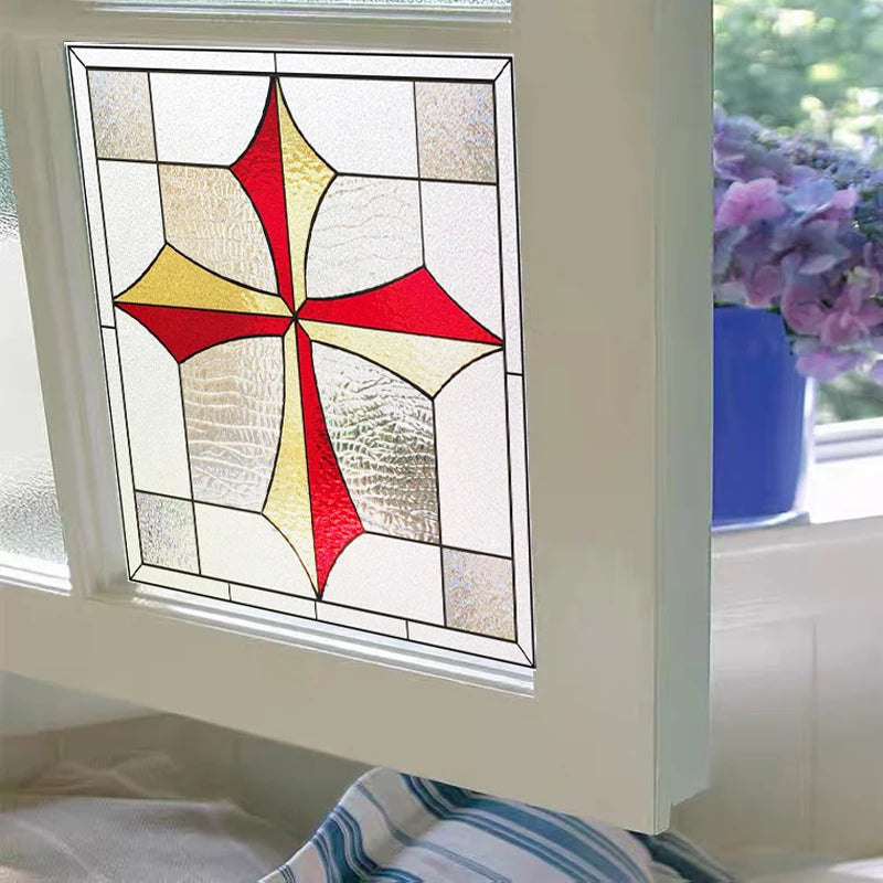 Window Film Frosted Stained Glass Films European Static Cling Privacy Films Door Sticker Kitchen Office Home Decor Customized