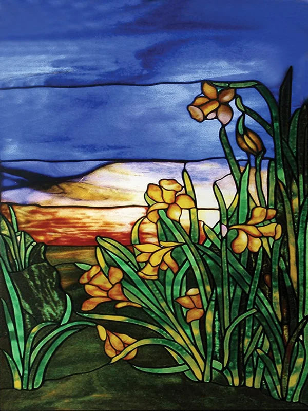 Frosted Stained Glass Films,Customized, Multicolored Static Cling,Privacy Protection, Reusable, Removable, Home-Decor