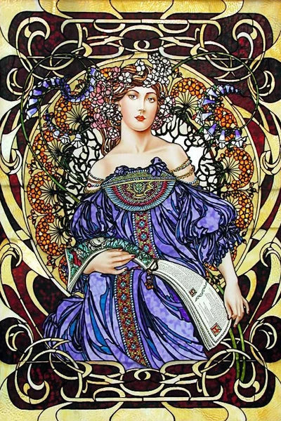 Custom Size Stained Glass Window Film, Church Sticker, Girl Painting, Kitchen, Bathroom, Bedroom, Sliding Door, Home Decor