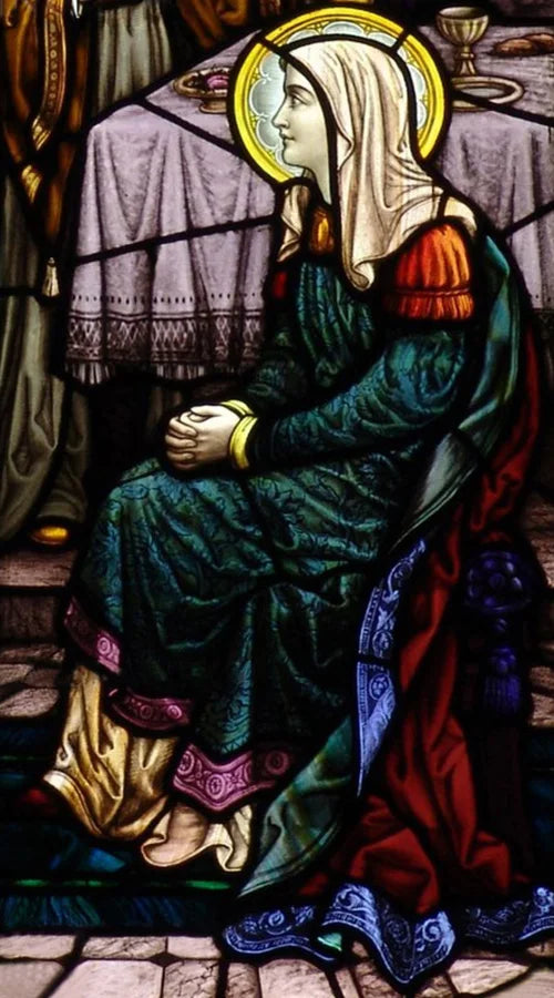 Window Film Frosted Stained Glass Films,Customized Jesus Virgin Mary Church Picture,Home Decor Static Cling Door Stickers