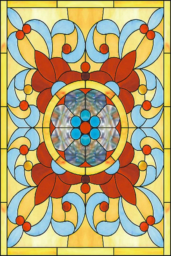 Customized Stained Glass Film Window Films,Static Cling Frosted Church Crosses,Bathroom Kitchen Cupboard Door Sticker Home Decor