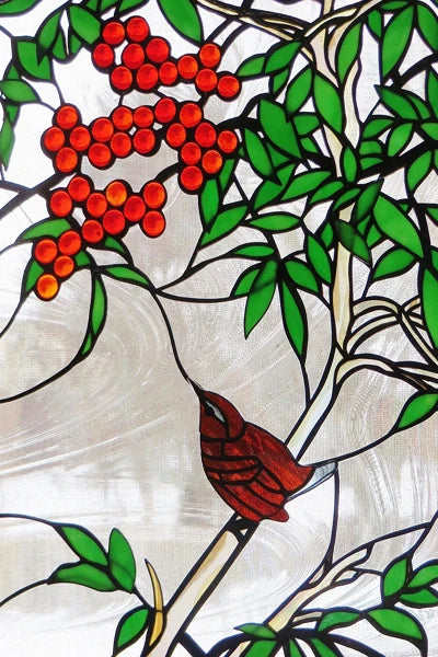 Customized Stained Glass Film Window Films Static Cling Frosted Sticker Tiffany-Style Poster Home Decor Church Peacock Birds