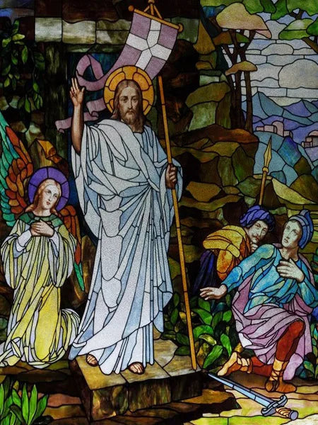 Custom Size Stained Glass Window Film Church style Jesus Angel Picture Sticker Frosted Static Cling Home Church Office Decor