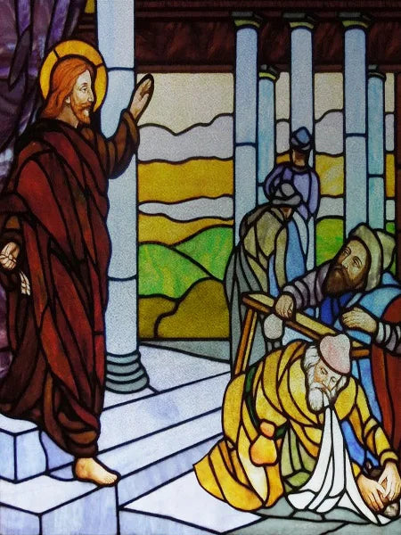 Custom Size Stained Glass Window Film Church style Jesus Angel Picture Sticker Frosted Static Cling Home Church Office Decor