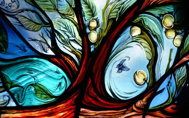 Custom Size Stained Glass Window Film, Frosted Glass Sticker, Kitchen, Kids Room, Door, Bathroom, Home Decor